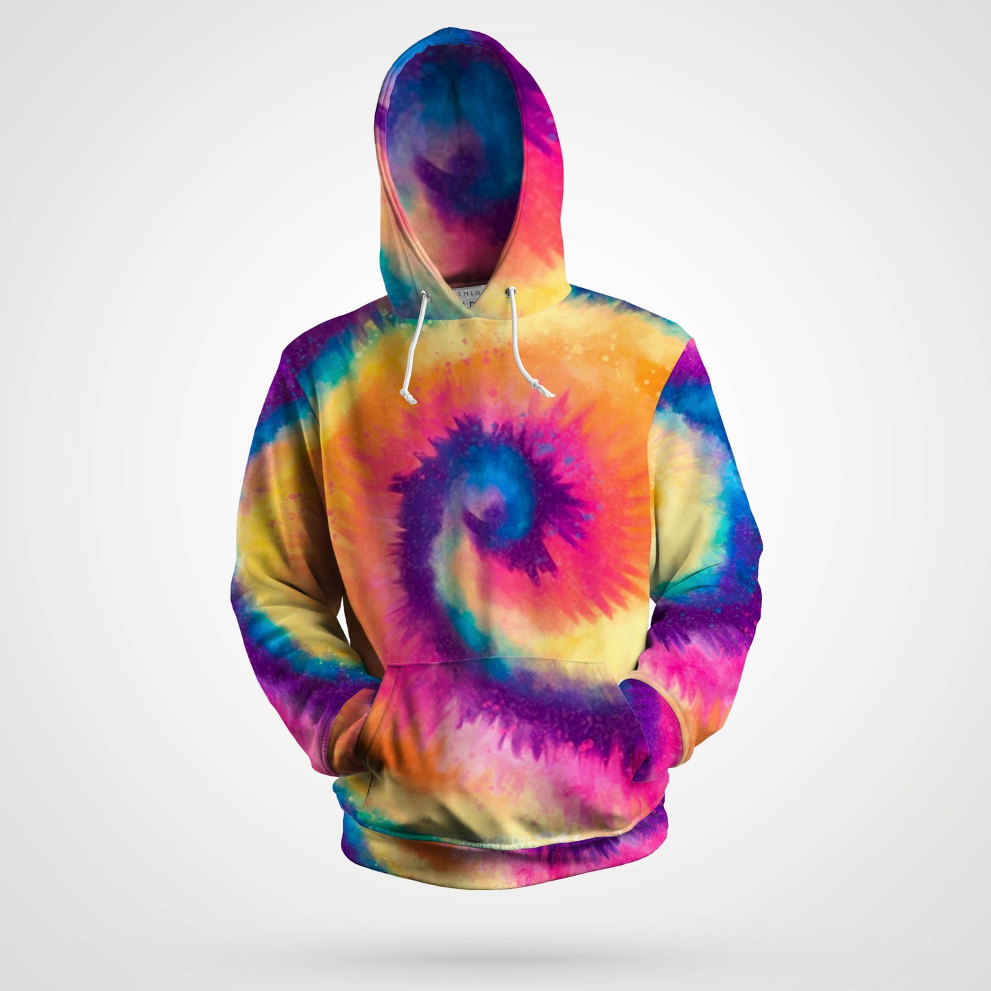 SUDADERA TIE DYE DIGITAL NARANJA AURORA