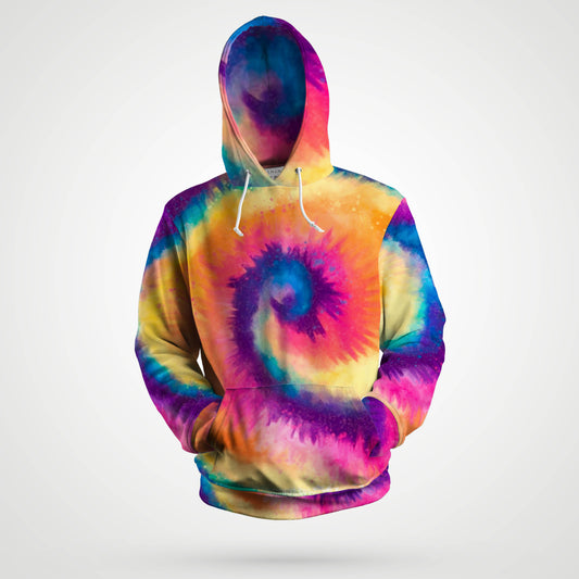 SUDADERA TIE DYE DIGITAL NARANJA AURORA