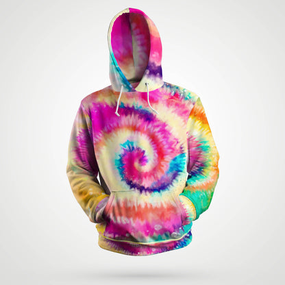 SUDADERA TIE DYE DIGITAL ROSA AURORA