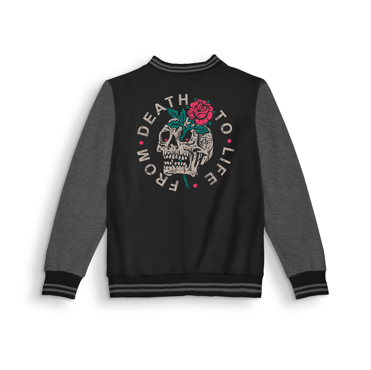 Chamarra Universitaria Calaveras Y Rosas