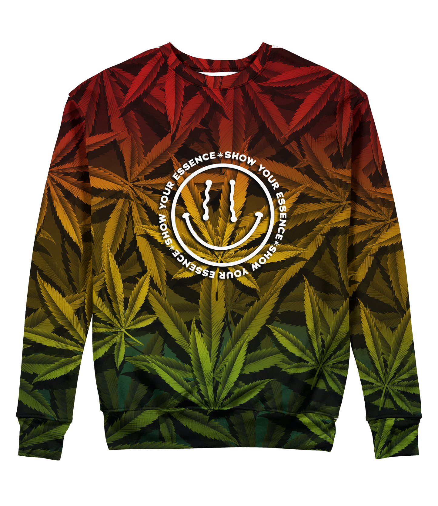 Sudadera Cuello Redondo hierba reggae muestra tu esencia