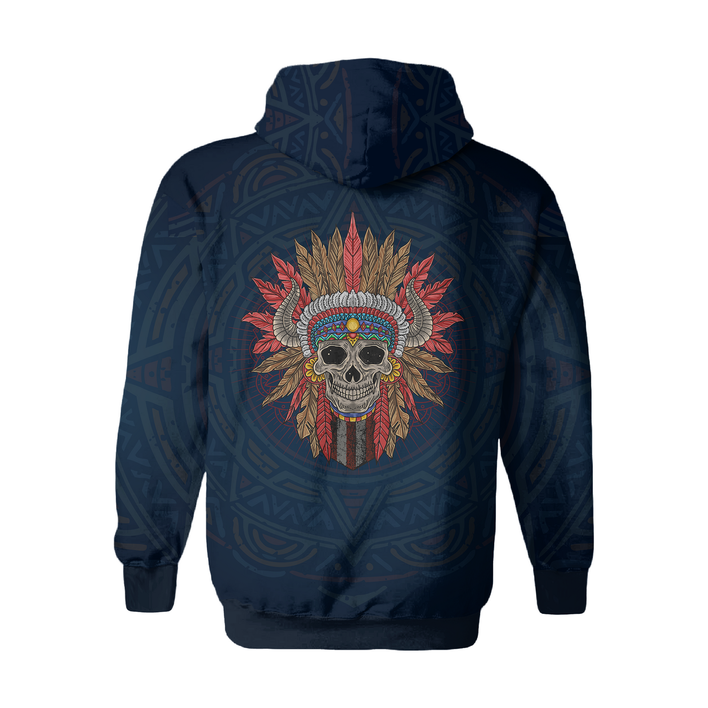 Sudadera Calavera Azteca Penacho