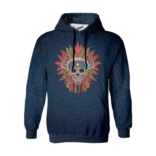 Sudadera Calavera Azteca Penacho