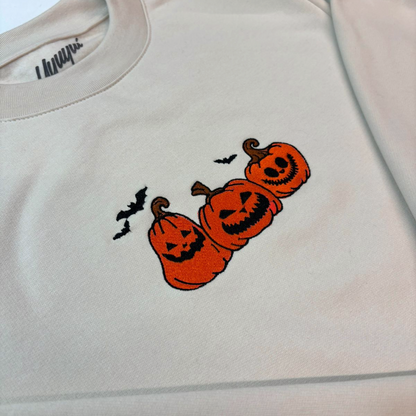 Sudadera cuello redondo calabazas hallowen