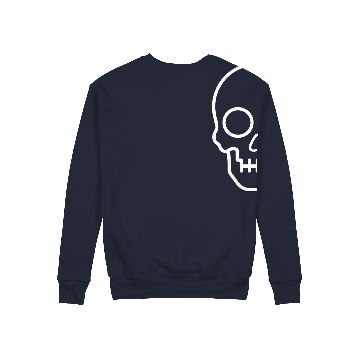 Sudadera cuello redondo calavera estampada