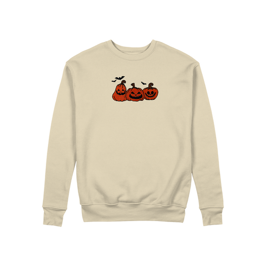 Sudadera cuello redondo calabazas hallowen