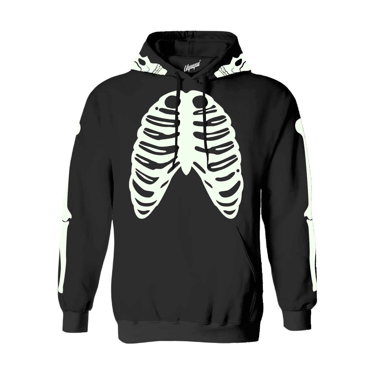 sudadera esqueleto fluorescente calavera