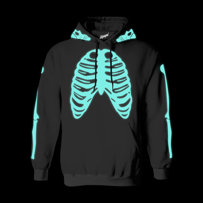 sudadera esqueleto fluorescente calavera