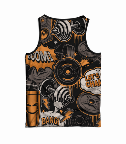 Camiseta sin mangas gym let´s go champ