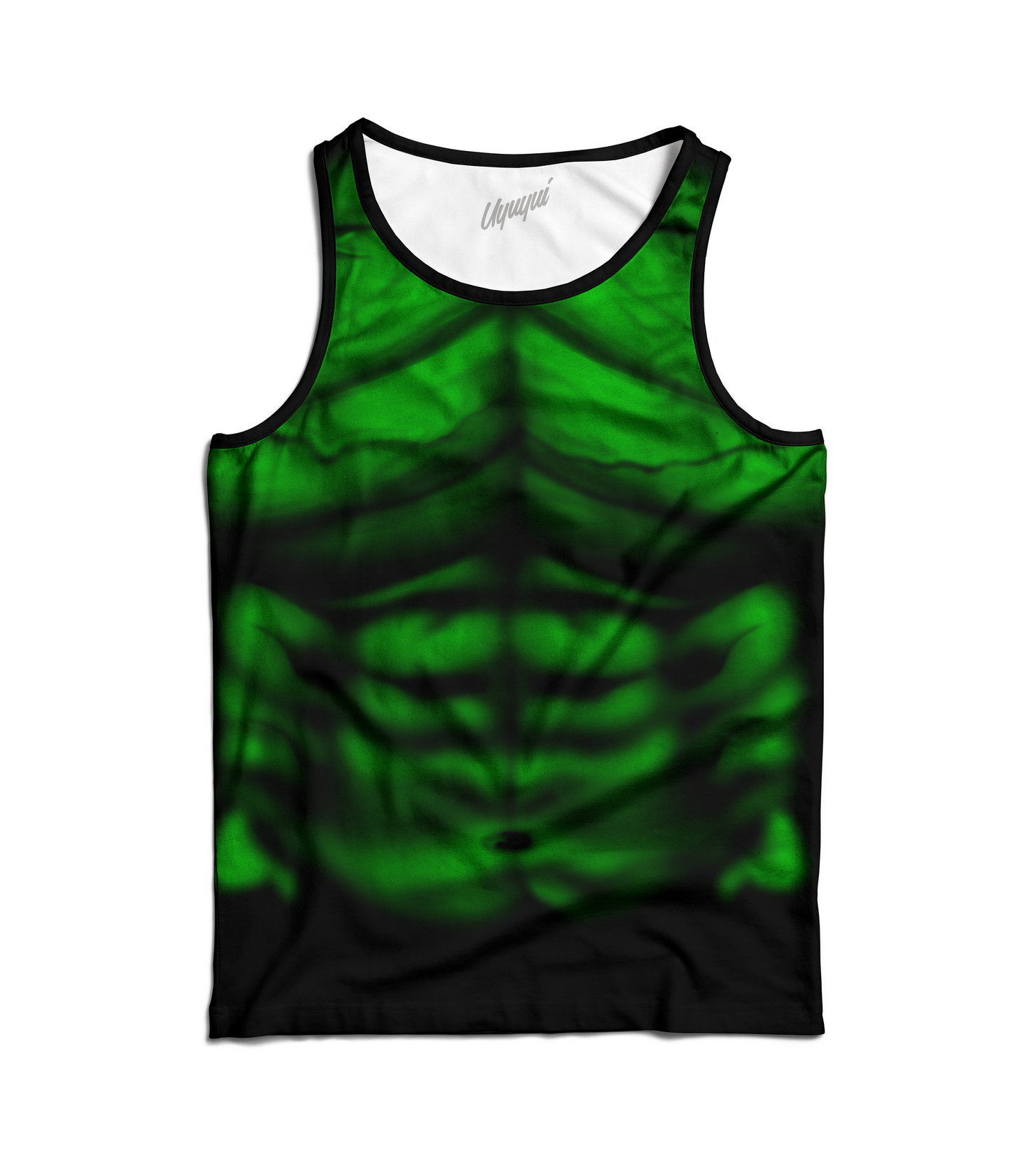 Camiseta sin mangas gym músculos verde