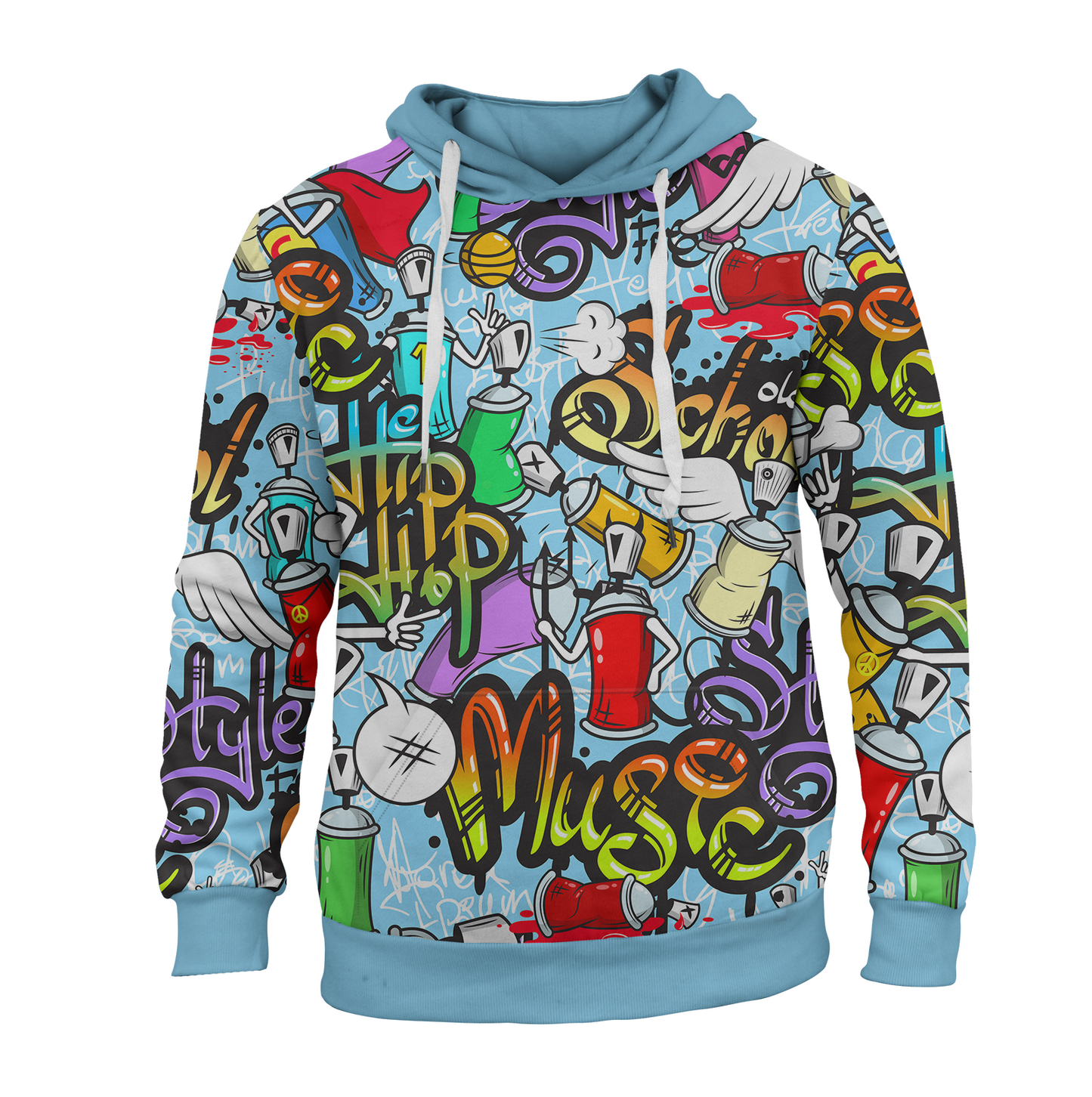 Sudadera Grafitti Música Estampado Urbano