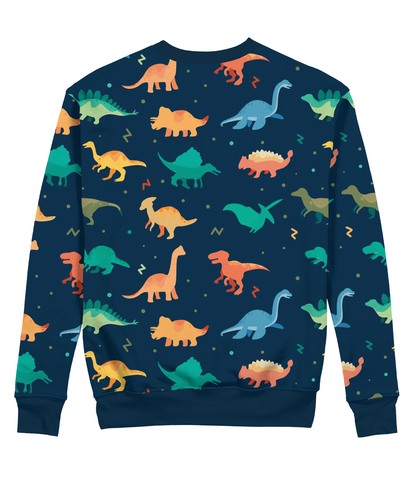 Sudadera Cuello Redondo Patron Dinosaurios