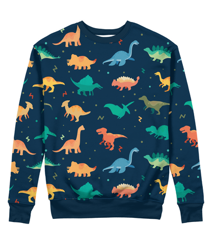 Sudadera Cuello Redondo Patron Dinosaurios