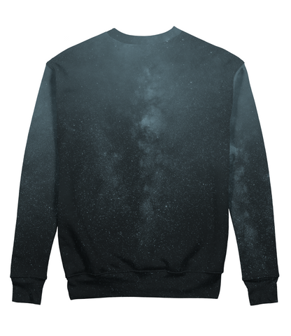 Sudadera Cuello Redondo yin yang luna galaxia estrellas