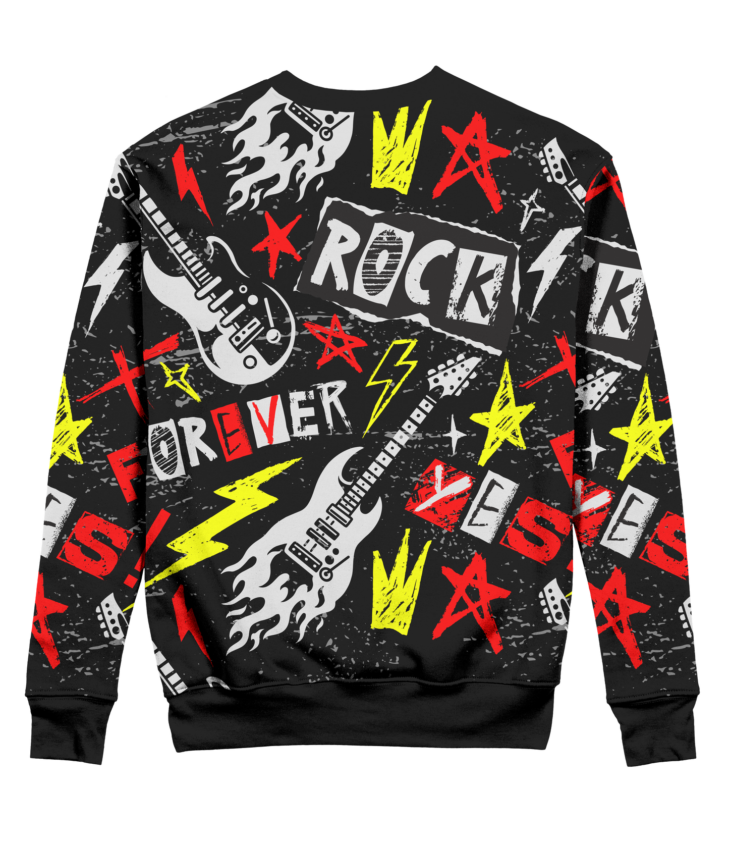 Sudadera Cuello Redondo rock forever guitarra